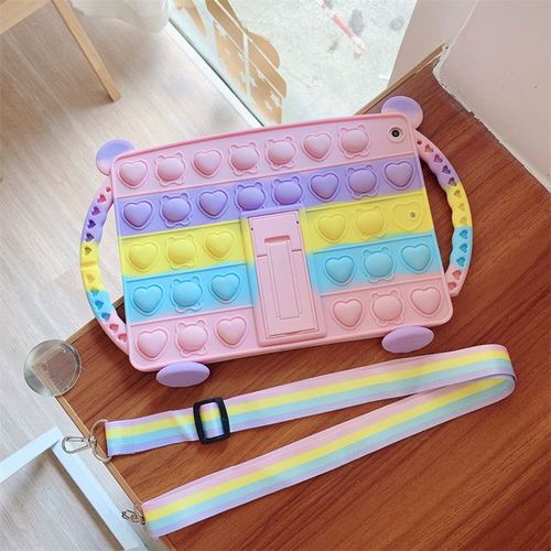 Coque De Protection Pour Ipad 10.2 Pro 9.7 10.5 11 Air Mini 6 5 4 3 2 1 Jouets Anti-Stress Avec Béquille En Silicone Dur Pour Enfants