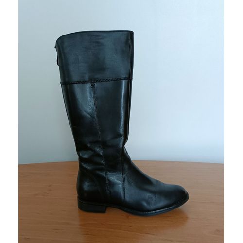 Bottes Noires A Zip. Tamaris. Cuir. Pointure 38