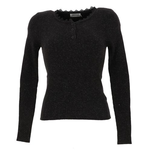 Pull Fin Molly Bracken Knitted Sweater Black Vintage Ladies Noir