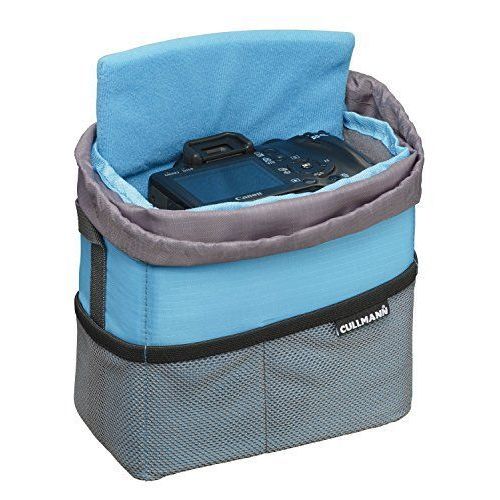 CULLMANN CAMERA CONTAINER Housse pour Caméra à objectif Taille P Cyan/Gris