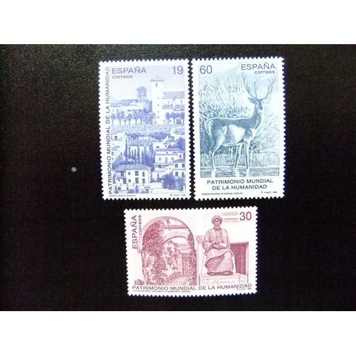 110 Espagne 1996 / Patrimoine Mondial De L'humanité / Edifil 3453 / 3455 Mnh Yvert 3033 / 3035 Mnh