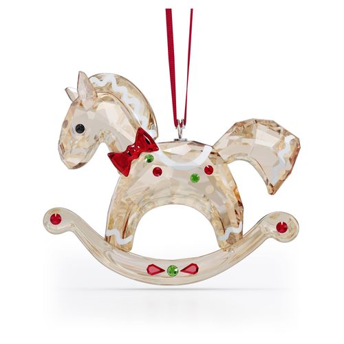Figurine Swarovski Holiday Cheers Cheval À Bascule Pain D'épice
