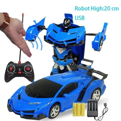 24CM pas de musique C - Jouet de voiture tlcommand pour enfants, Robot de transformation  induction, Dtection de geste, Musique, 1:14, RC,2.4 mesurz, B04