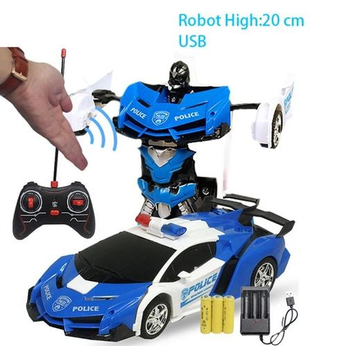 24CM pas de musique C - Jouet de voiture tlcommand pour enfants, Robot de transformation  induction, Dtection de geste, Musique, 1:14, RC,2.4 mesurz, B04