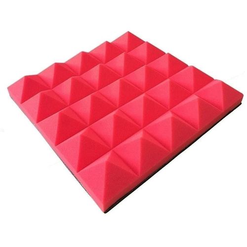 25*25*5 cm Rducteurs de bruits 10 pices famille Mousse acoustique, liez durable Mousse acoustique carrelage htel Appartement Panneaux acoustiques Rouge