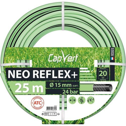 25 Mtres Tuyau D'arrosage - No Reflex+ - Capvert -  15 Mm - Pression 24 Bar
