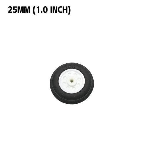 25 Mm (1.0 Pouce) - Roue En Caoutchouc  Haute lasticit Pour Avion Rc  Aile Fixe, Pour Bricolage De Pneus De Robot, 2 Pices/Lot