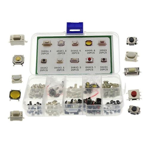 250 Pcs Voiture Tlcommande Interrupteur  Cl Rparation Petit Interrupteur Tactile Bouton-Poussoir Commutateurs Composant Paquet Micro Commutateurs