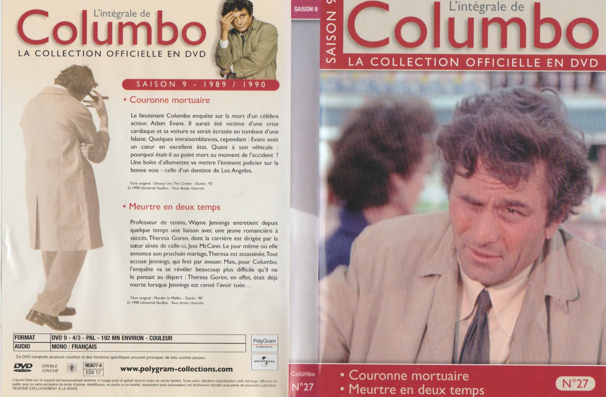 Columbo Saison 9 N° 27 - Couronne Mortuaire - Meurtre En Deux Temps - 181 Mn