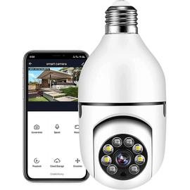 Ampoule caméra espion 360° infrarouge hd bidirectionnelle wifi
