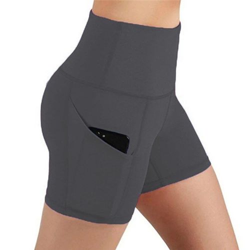 Short De Gymnastique Taille Haute Pour Femme,Leggings De Sport Assiste Pour Le Cyclisme,Le Jogging,La Course À Pied,Le Fitness,La Poche Pour Téléphone
