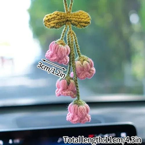 Porte-clés pendentif fleur artificielle au crochet,chaîne de plantes du continent,cadeau de mariage pour les invités,décoration de mariage - Type S8