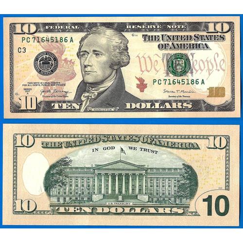 Usa 10 Dollars 2017 A Neuf Mint Philadelphie C3 Suffixe A Us United States Billet Dollar