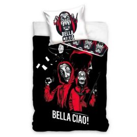 Housse De Couette La Casa De Papel Noir (Taille Taille Unique,Couleur Noir)
