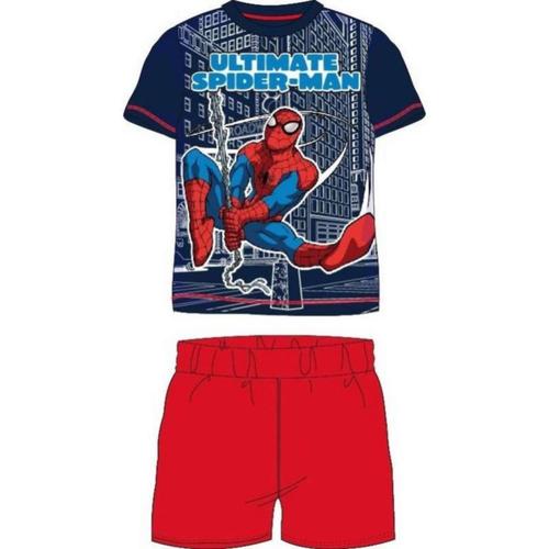 Pyjama Court Spiderman Rouge (Taille 4 Ans,Couleur Rouge)