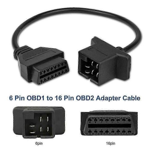 6 Pin Obd To Obd2 Check Engine Adapter Cable Code Reader For Chrysler Jeep Dodge