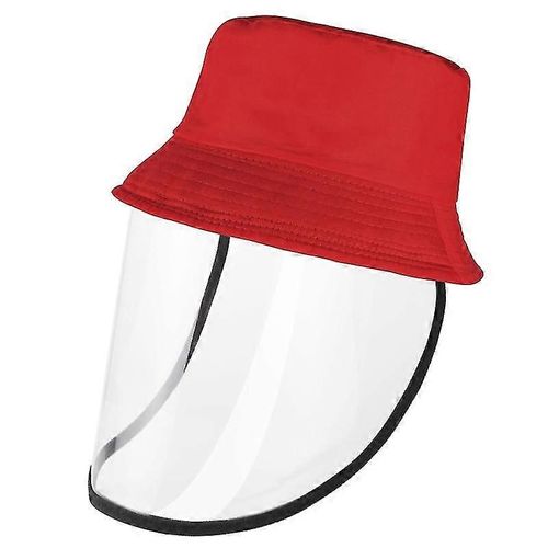 Anti-Saliva Splash Anti-Spitting Anti-Fog Anti-Oil Protective Cap Kids Fisherman Hat Removable Red