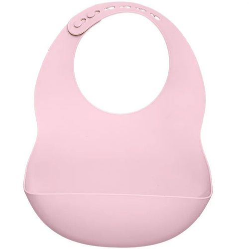 Bavoirs En Silicone Souple Pour Enfants,À La Mode,Pour L'alimentation Des Bébés,Imperméables,Accessoires De Qualité Alimentaire Pour Nouveau-Nés,1 Pièce - Type 024-Blush Pink