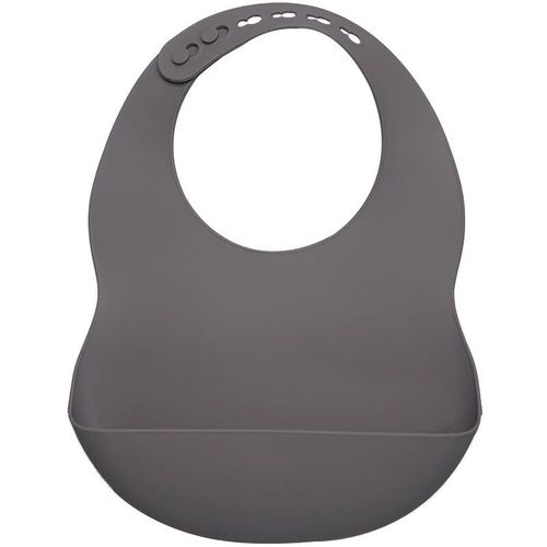 Bavoirs En Silicone Souple Pour Enfants,À La Mode,Pour L'alimentation Des Bébés,Imperméables,Accessoires De Qualité Alimentaire Pour Nouveau-Nés,1 Pièce - Type 021-Deep Grey