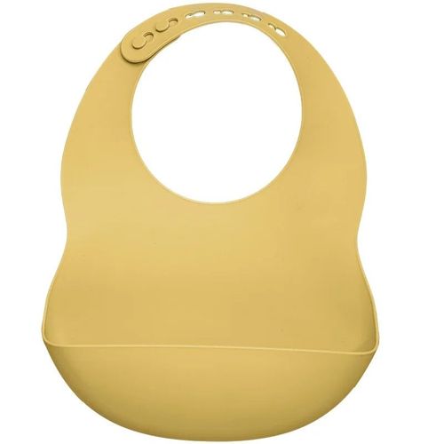 Bavoirs En Silicone Souple Pour Enfants,À La Mode,Pour L'alimentation Des Bébés,Imperméables,Accessoires De Qualité Alimentaire Pour Nouveau-Nés,1 Pièce - Type 008-Mustard