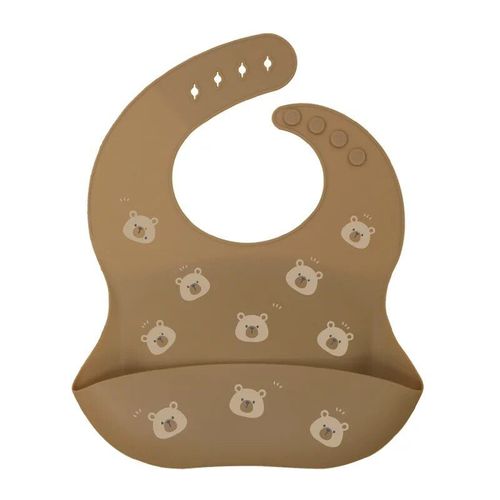 Bavoirs En Silicone Imperméables Pour Nouveau-Né,Bavoir D'alimentation Britannique Pour Bébé,Bandana Pour Tout-Petits,Trucs Pour Bébé,Fefoggia,Burp Everths - Type Brown Bear