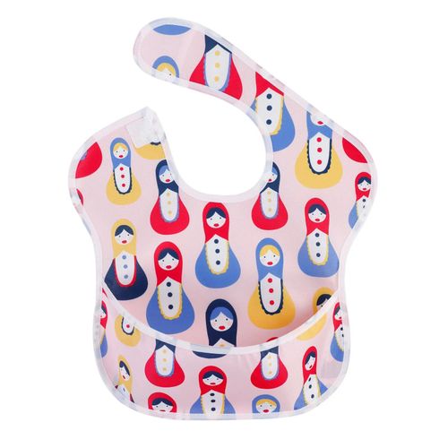 Bavoirs Bébé Lavables Avec Attrape-Nourriture,Polyester,Revêtement Tpu,Imperméable,Alimentation,Bébés Filles Et Garçons - Type Wd0030
