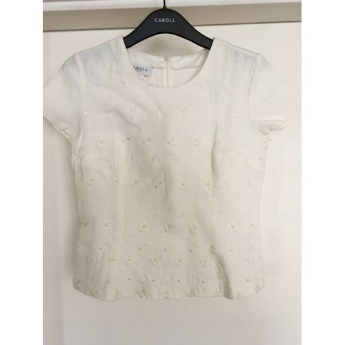 Top Caroll Brodé En Lin