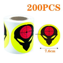 Autocollants de cible auto-adhésifs,éclaboussures porteurs,rouleau de tir réactif,14 types,7.50cm,100 pièces,200 pièces - Type K-200pcs
