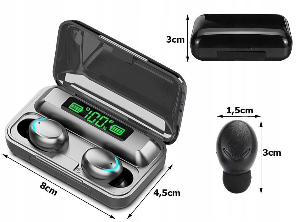 f9 TWS �couteurs bluetooth powerbank USB m - 7