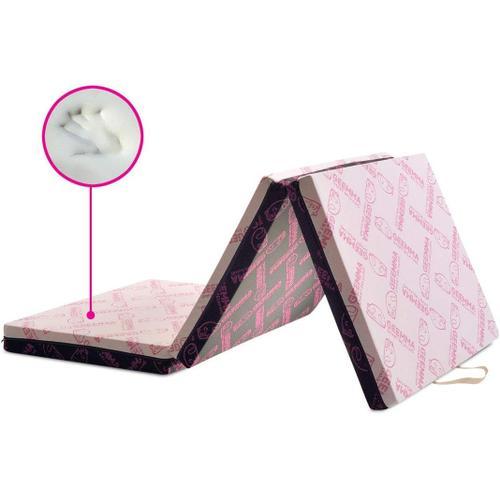 Matelas À Mémoire De Forme,90x200 Cm,Futon Pliable,Hauteur 11 Cm,Devient Également Un Siège Confortable,Tissu Anallergique,Déhoussable,Lavable