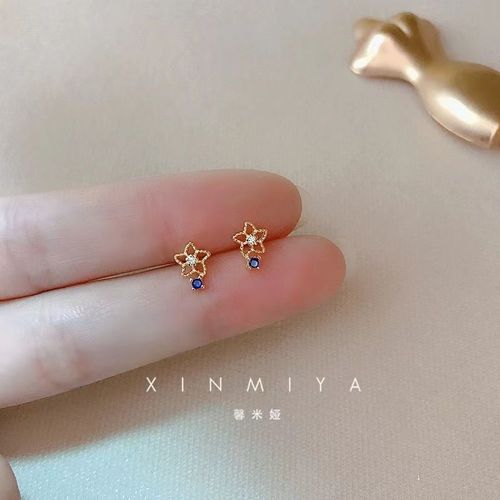 Une Paire De Boucles D'oreilles Plaquées Argent,Bijoux De Piercing Romantique Zircon Fleur Papillon Boucles D'oreilles Pour Femmes Fille Adolescente Bijoux Accessoires