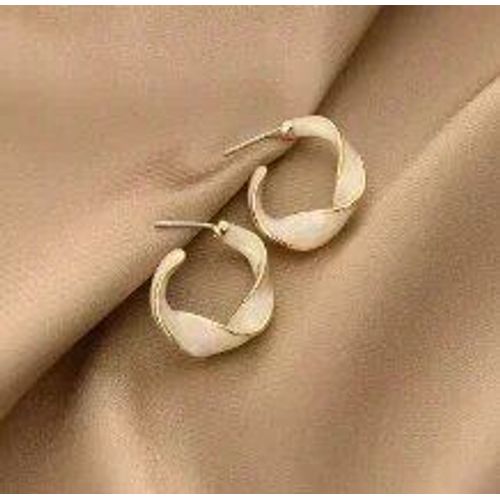 Clips D'oreille En Métal Pour Femmes,Faux Piercing Unique,Clip D'oreille En Cartilage Rond Asymétrique,Bijoux À La Mode,Cadeau De Noël