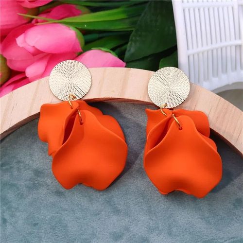 Boucles D'oreilles Pendantes De Fleurs Coréennes Pour Femmes,Boucles D'oreilles Longues,Pétales Roses,Accessoires Cadeaux,Document Vintage,2023