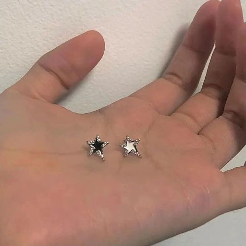 Boucles D'oreilles Asymétriques En Argent Pour Femmes,Astronome Spatial Mignon,Planète Opale,Document En Argent,Beaux Bijoux Piercing D'oreille Simples