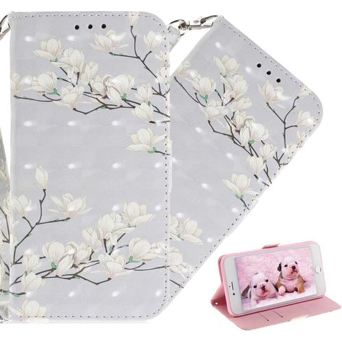 Galaxy J4 Plus 2018 Coque Cute Animal 3d Effet Peint Pu Couverture Flip Fermoir Pack De Cartes Pour Samsung Galaxy J4 Plus 2018 White Flowers Tx.