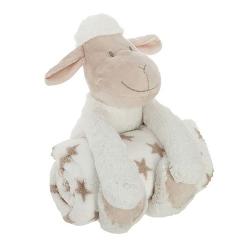 Set Plaid + Peluche - Blanc - Ecru