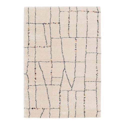 Tapis Shaggy Épais Et Doux Facile À Entretenir Beige 120x170 Cm