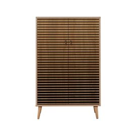 Buffet Effet Bois Beige 80x36 Cm
