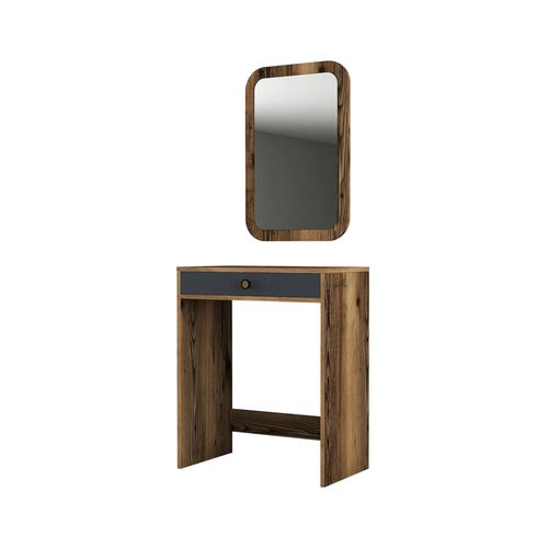 Console Effet Bois Beige, Anthracite 70x85 Cm