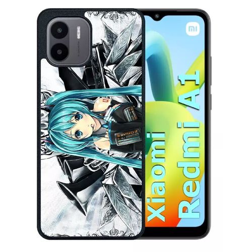 Coque Pour Redmi A1 - Manga Fille - Silicone - Noir