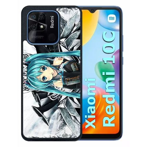 Coque Pour Redmi 10c - Manga Fille - Silicone - Noir
