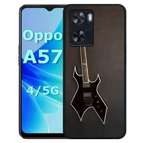 Coque Pour Oppo A57 - Guitare Rock N Roll - Silicone - Noir