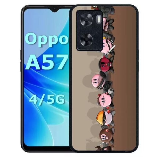 Coque Pour Oppo A57 - Kirby Héros - Silicone - Noir