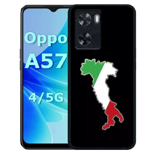 Coque Pour Oppo A57 - Botte Italie Fond Noir - Silicone - Noir