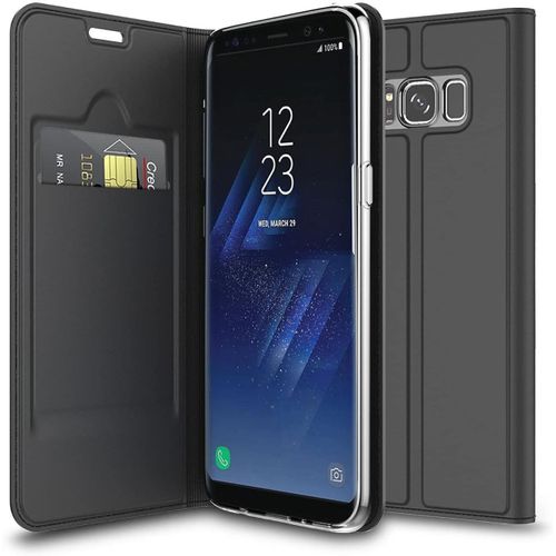 Pour Samsung Galaxy S8+, Coque Pochette Pour Galaxy S8 Plus Fonction Wallet - Noir