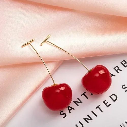 Chimsmall-Boucles D'oreilles Fruits Rouges En Acrylique,Bijoux À Breloques,Frais,Doux,Charmant,Aucun Pendentif,2024