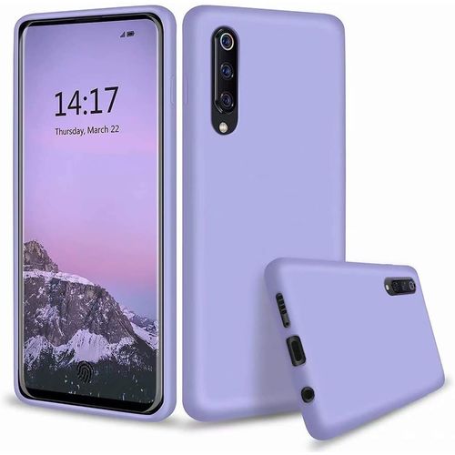 Coque Xiaomi Mi 9 Ultra Fine Liquide Caoutchouc Souple En Gel De Anti-Rayures (Bleu Violet)