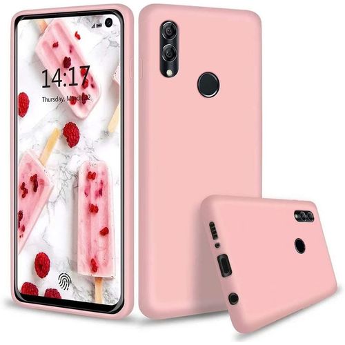 Huawei P Smart 2019/Honor 10 Lite Coque Ultra Mince Liquide Pour Gel Doux Microfibre De Caoutchouc Rayure Protecteur Cas(Rose)