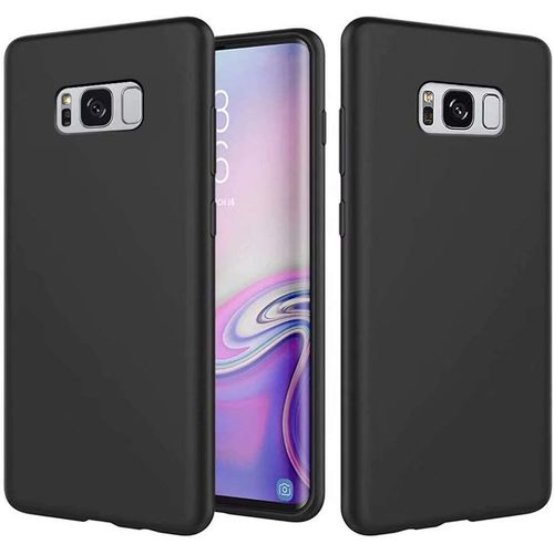 Samsung Galaxy S8 Coque Ultra Mince Liquide Pour Gel Doux Microfibre De Caoutchouc Rayure Protecteur Cas(Noir)