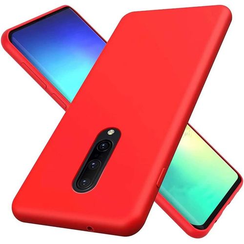 Oneplus 7 Pro Coque Ultra Mince Liquide Pour Gel Doux Microfibre De Caoutchouc Rayure Protecteur Cas(Rouge)